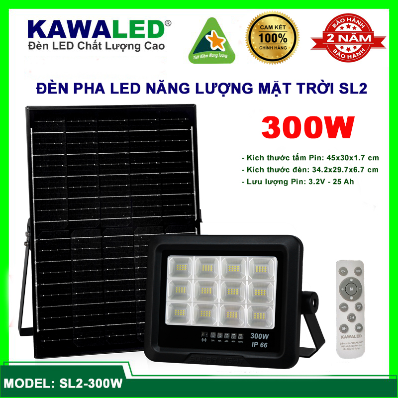 ĐÈN PHA LED NĂNG LƯỢNG MẶT TRỜI SL2-300W