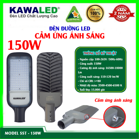 ĐÈN ĐƯỜNG CẢM ỨNG ÁNH SÁNG – TỰ BẬT KHI TRỜI TỐI SST-150W