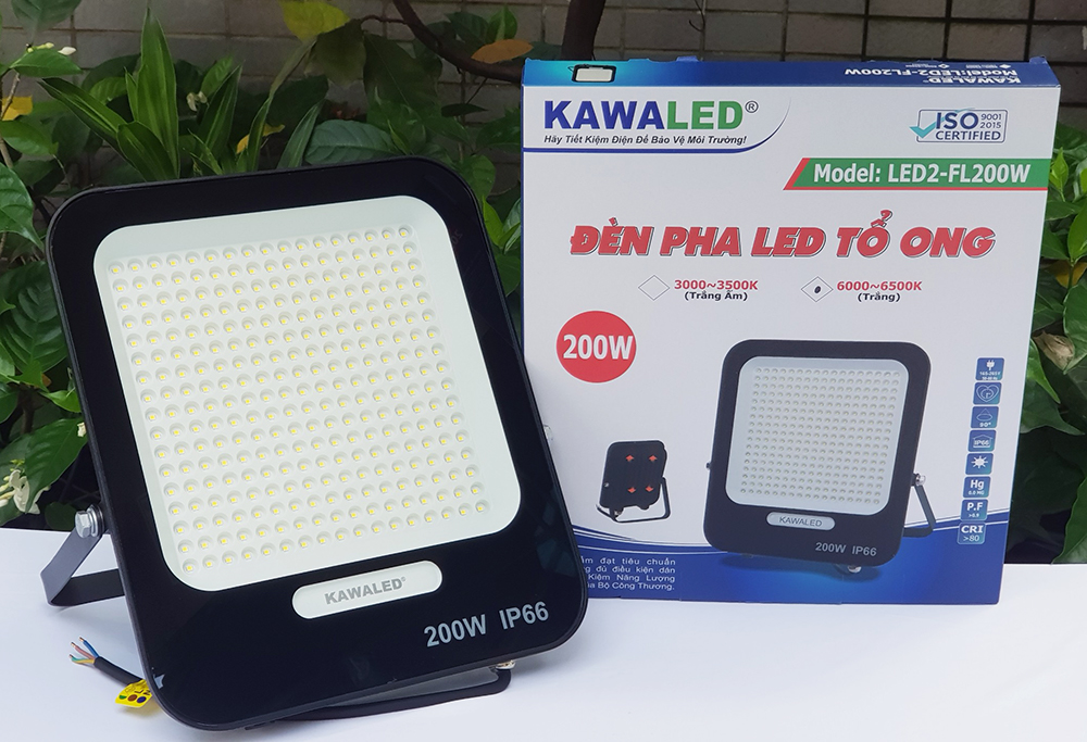 Đèn pha led tổ ong Kawaled FL200W