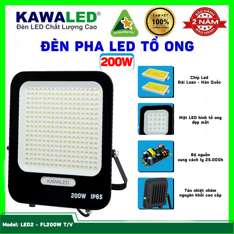 Đèn pha led tổ ong LED2-FL