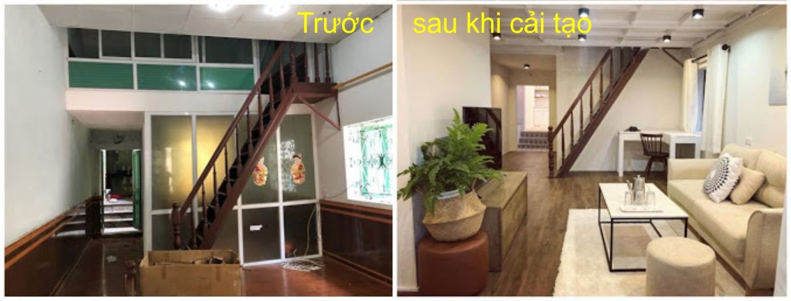 Hình anh trước và sau khi cải tạo hệ thống điện trong nhà